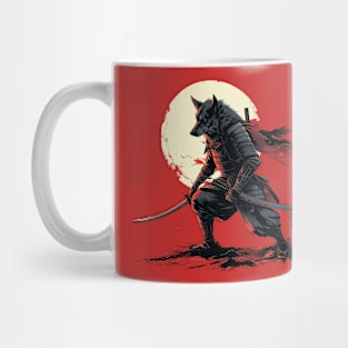 samurai wolf Mug